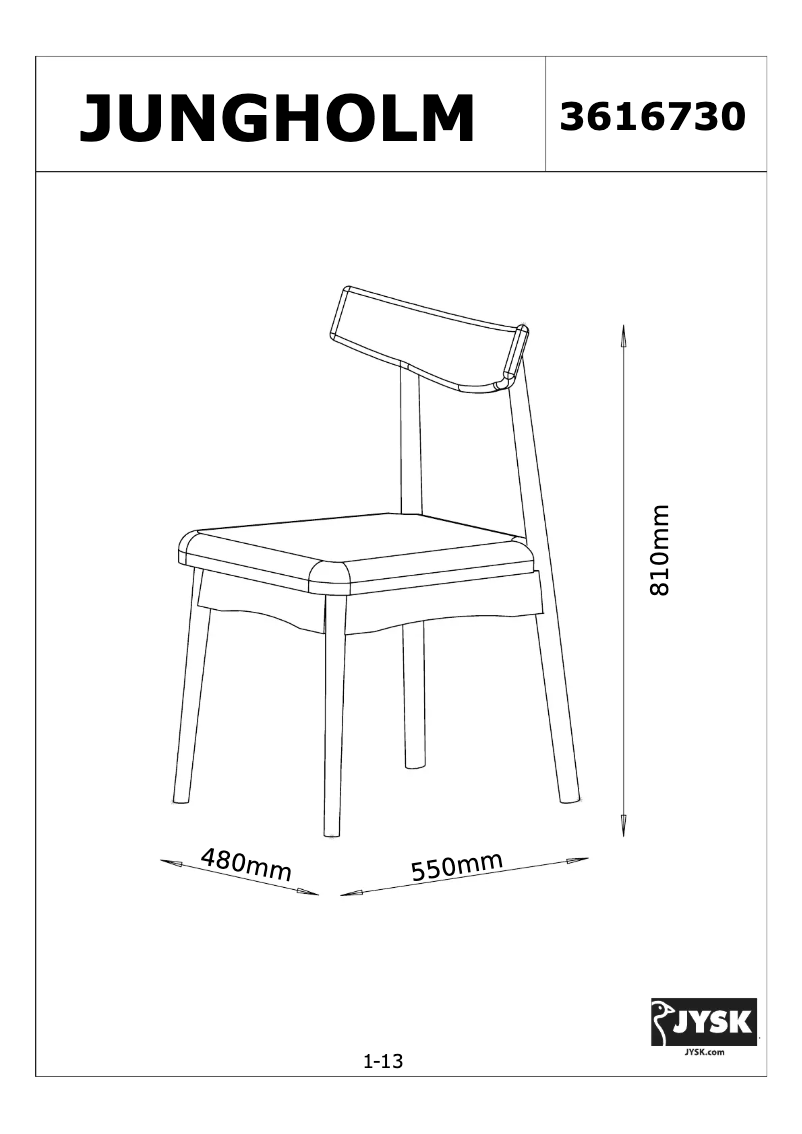 Página nº 1 - Manual de usuario JYSK Jungholm
