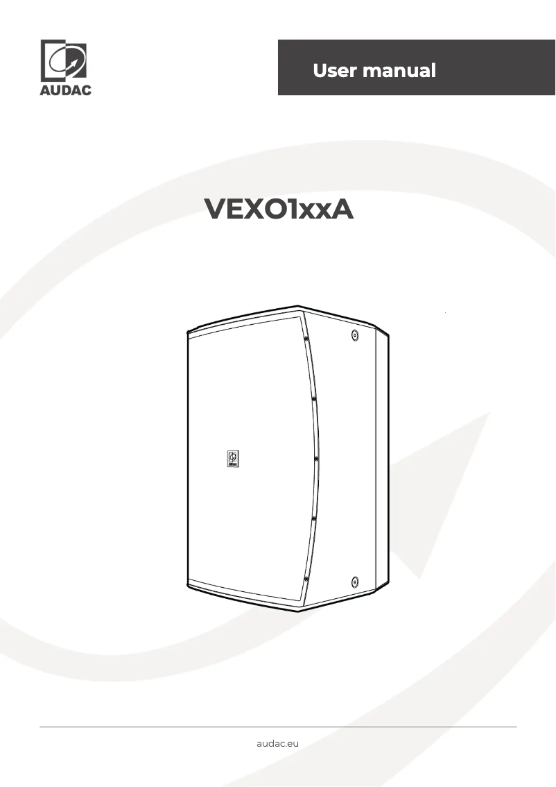 Página 1 del manual Manual de usuario Audac VEXO112A