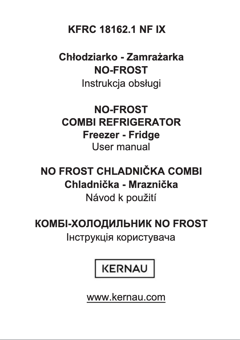 Imagen de la primera página del manual del dispositivo KFRC 18162.1 NF IX