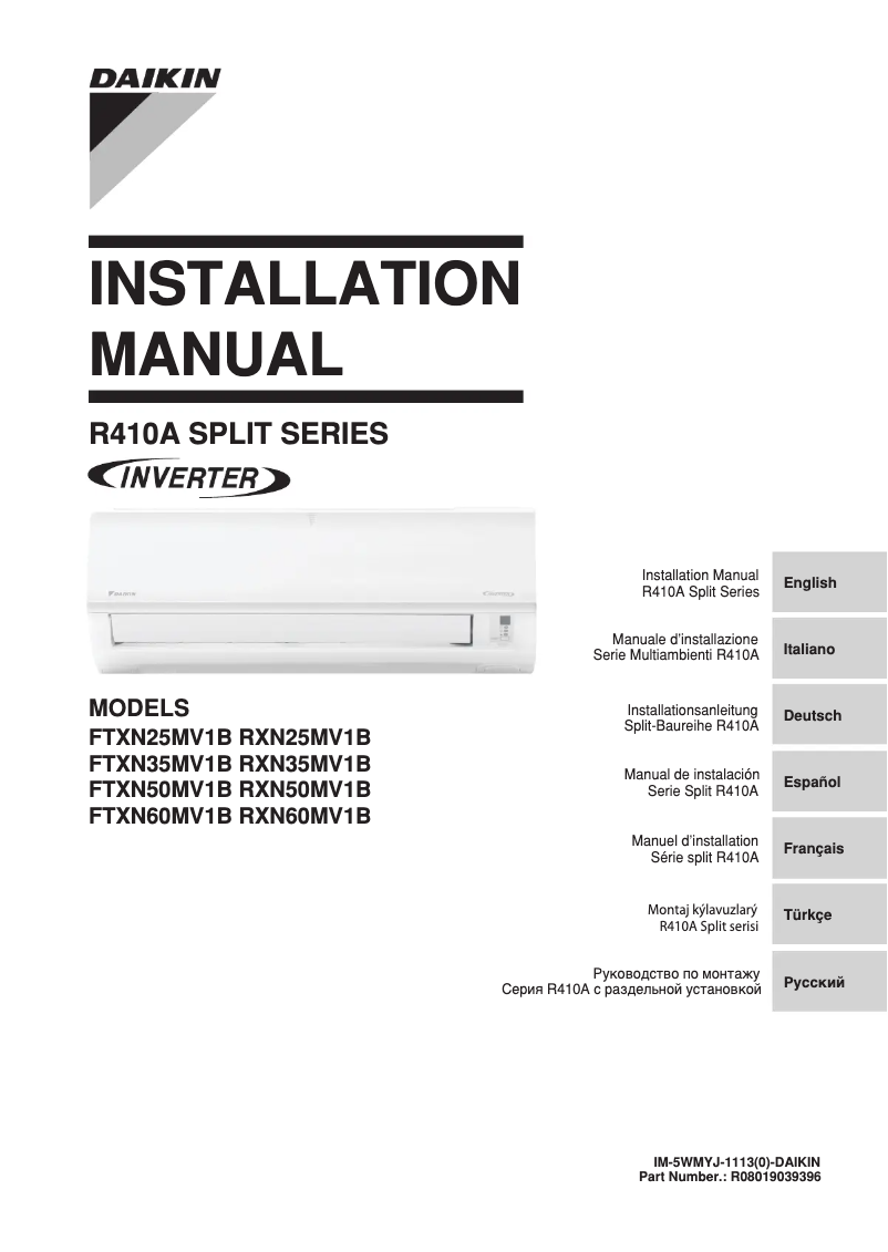 Página nº 1 - Manual de usuario Daikin RXN35MV1B