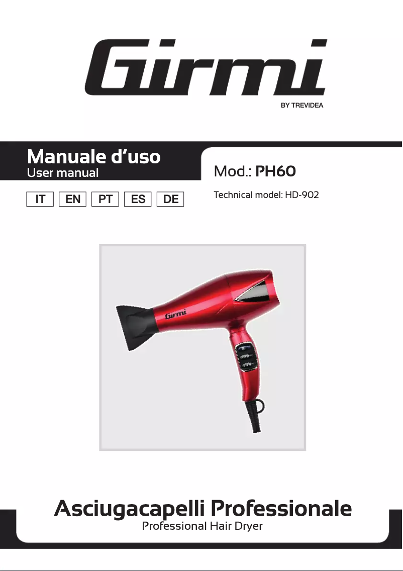 Página 1 del manual Manual de usuario Girmi PH60