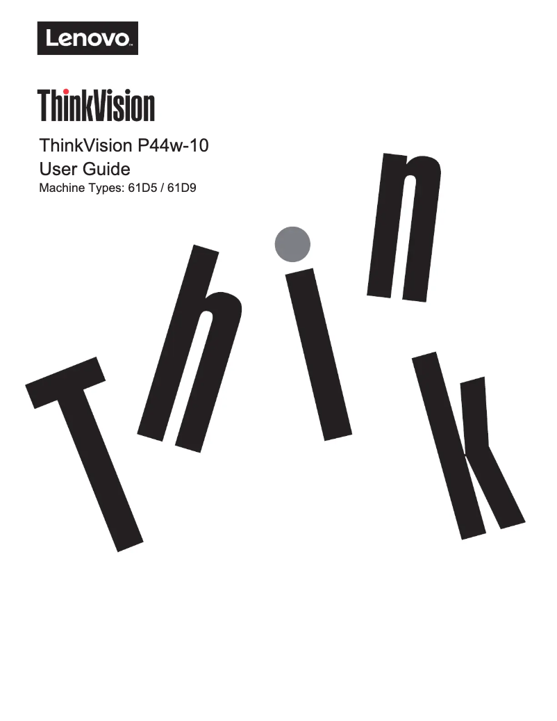 Imagen de la primera página del manual del dispositivo ThinkVision T1714p