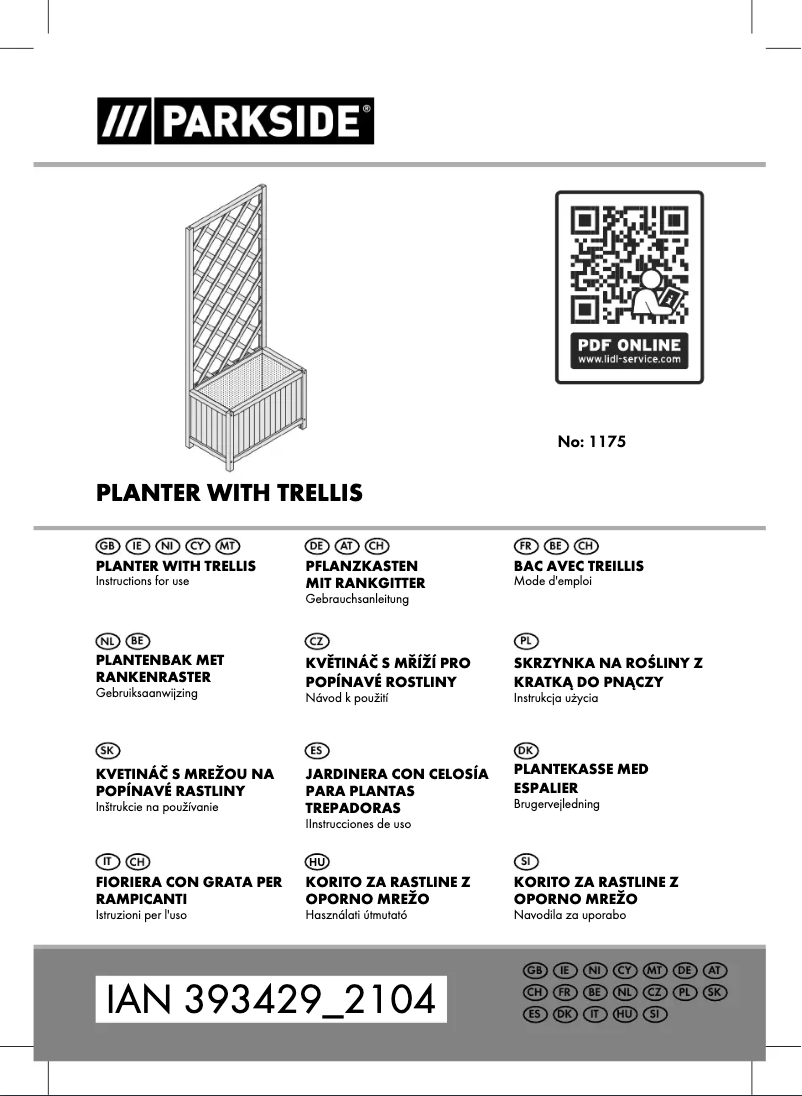Página 1 del manual Manual de usuario Parkside IAN 393429