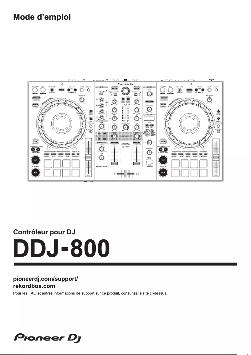 Página nº 1 - Guía de inicio rápido Pioneer DDJ-800