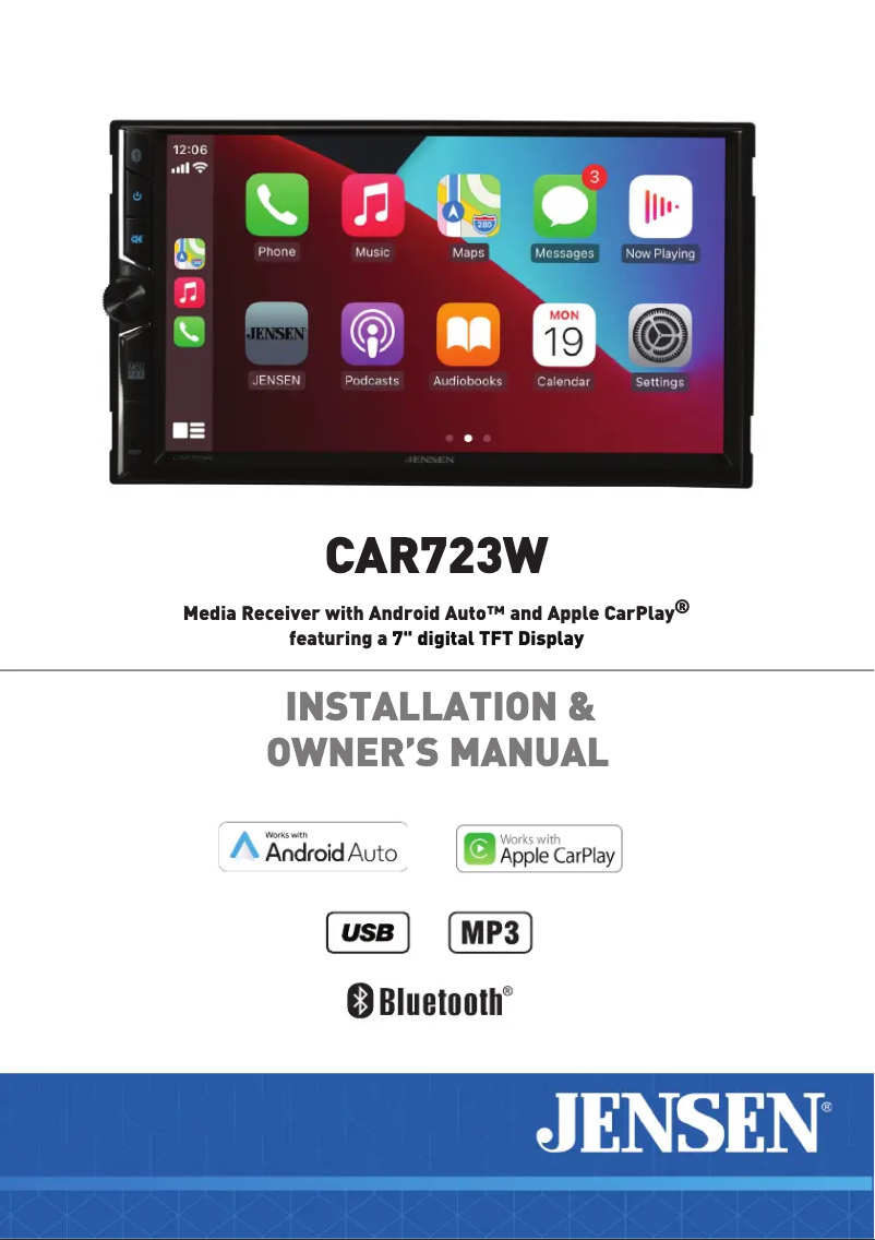 Página 1 del manual Manual de usuario Jensen CAR723W