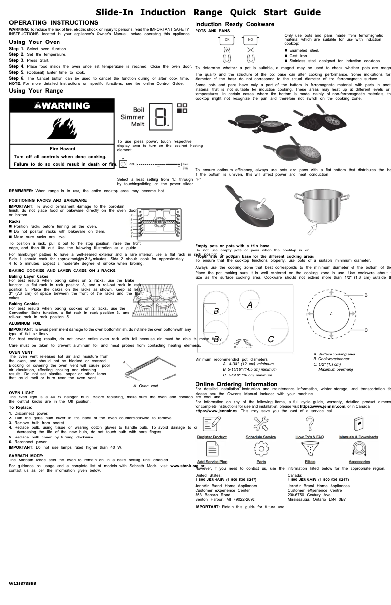 Página nº 1 - Guía de inicio rápido JennAir JIS1450ML