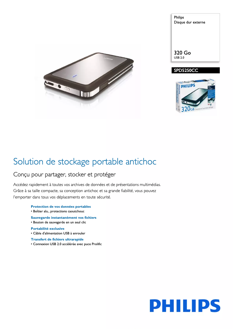 Imagen de la primera página del manual del dispositivo SPD5250CC