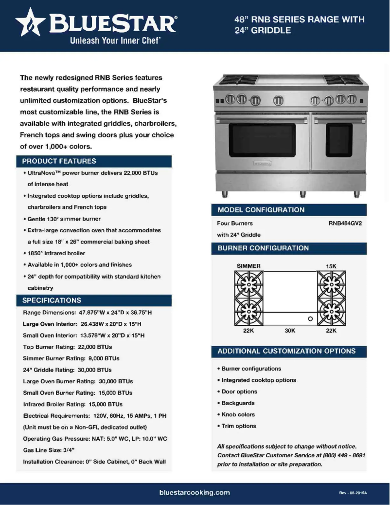 Imagen de la primera página del manual del dispositivo RNB484GV2