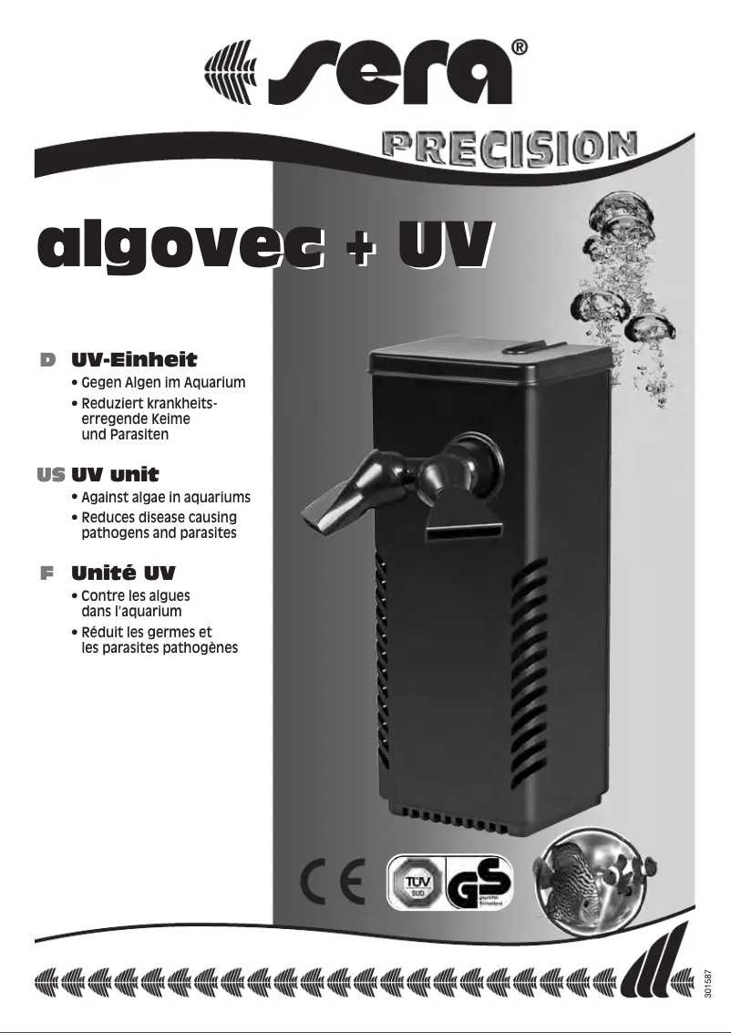 Imagen de la primera página del manual del dispositivo Algovec + UV