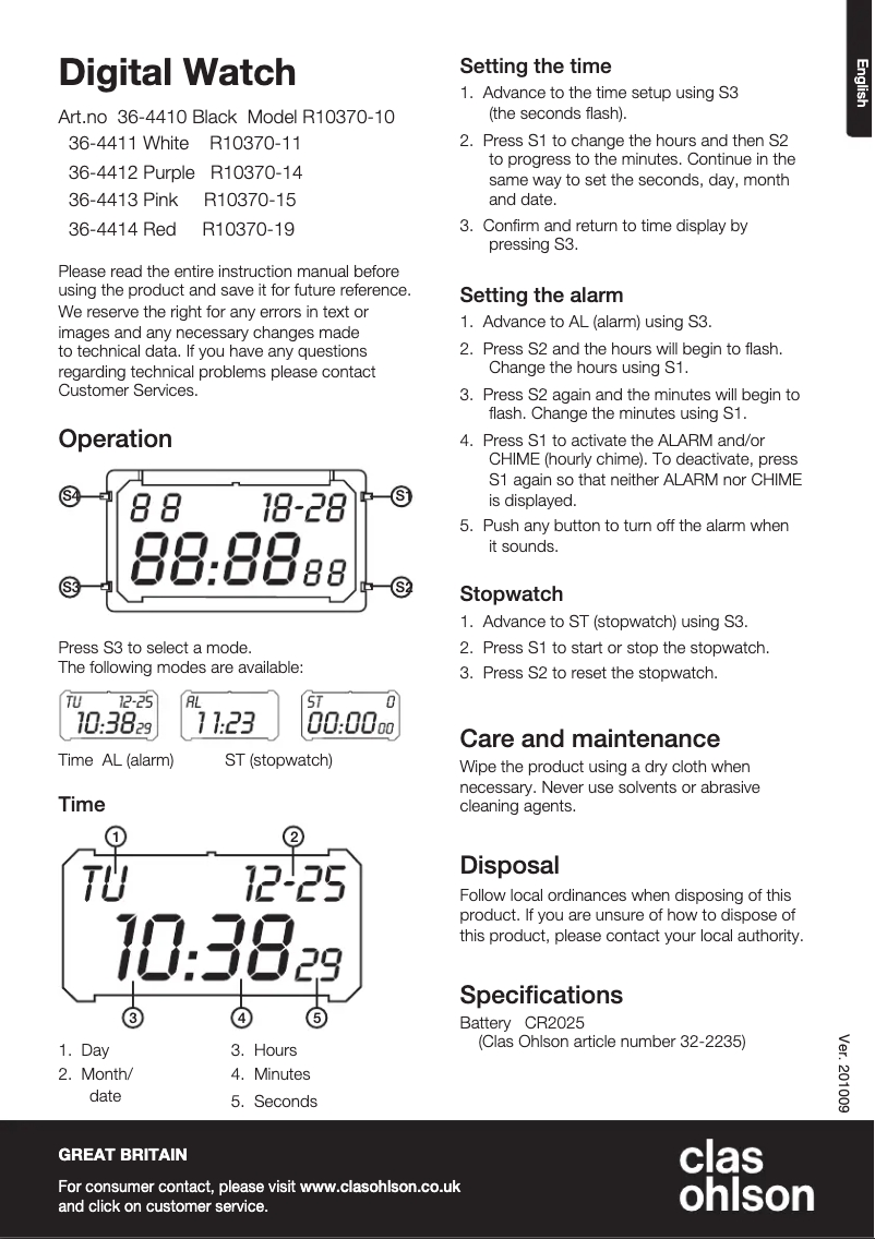Imagen de la primera página del manual del dispositivo R10370-10