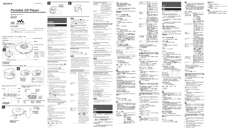 Imagen de la primera página del manual del dispositivo D-EJ250