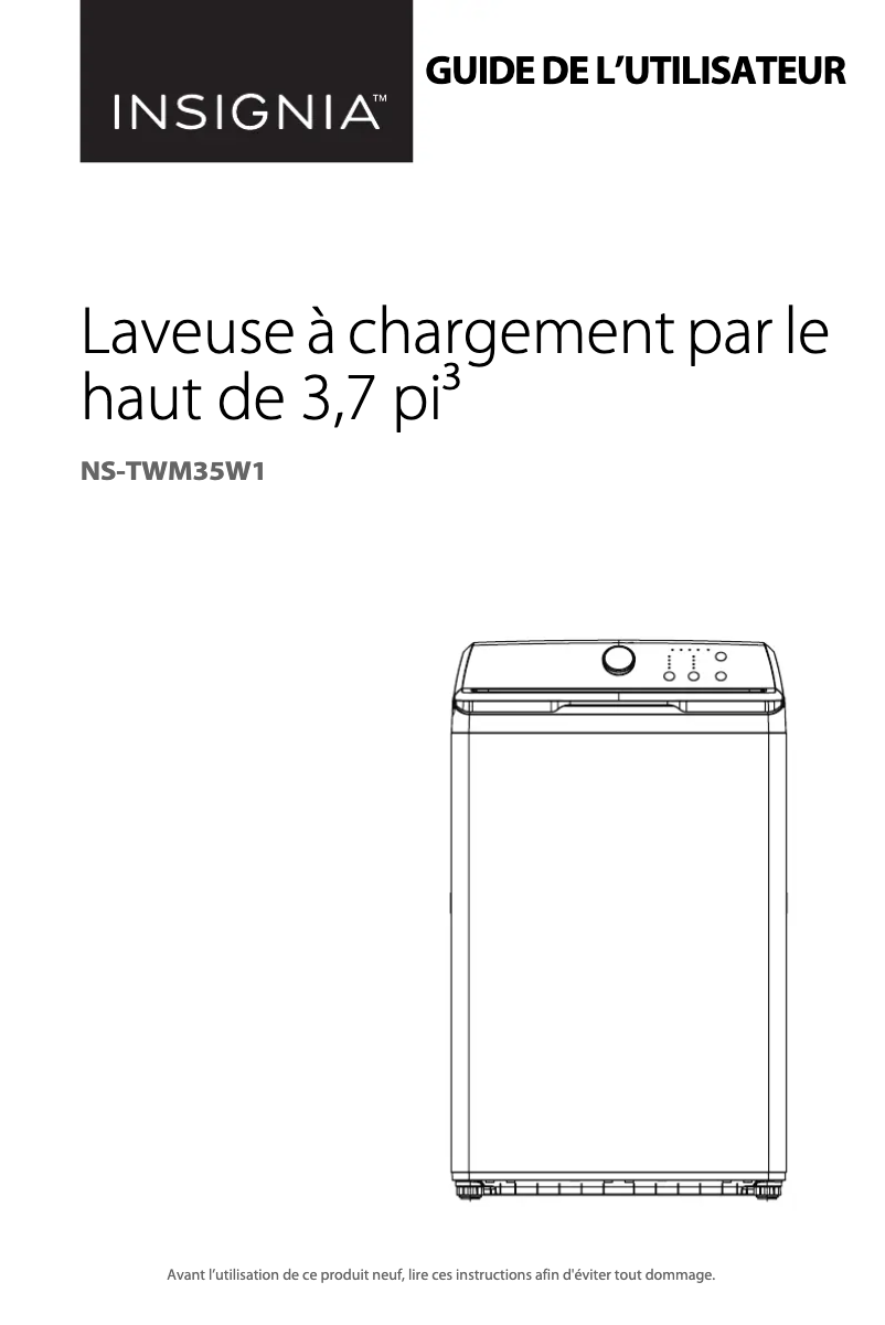 Imagen de la primera página del manual del dispositivo NS-TWM35W1