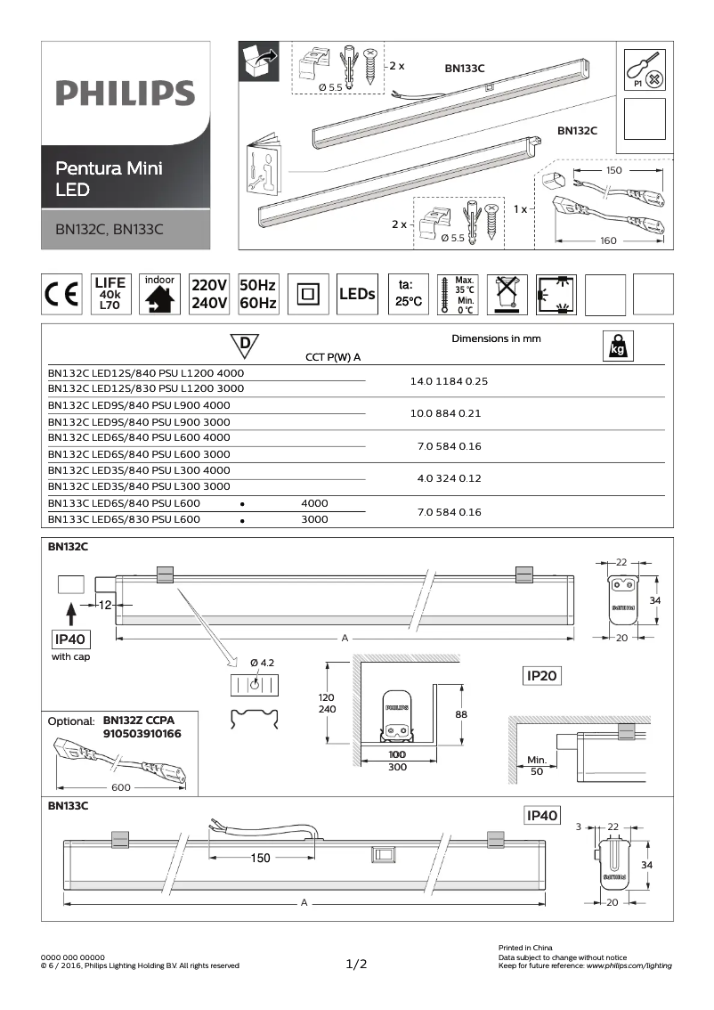 Imagen de la primera página del manual del dispositivo BN133C