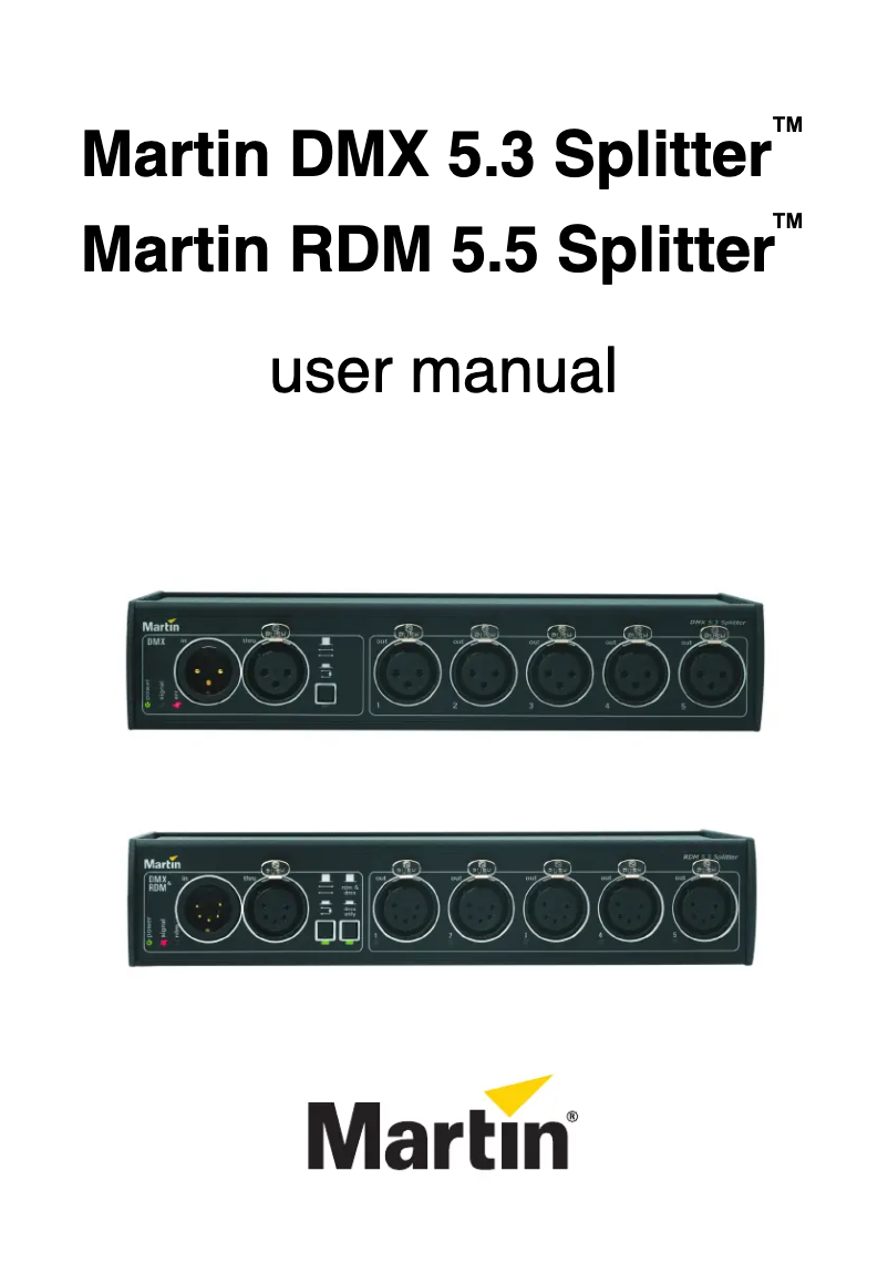 Página 1 del manual Manual de usuario Martin RDM 5.5 Splitter