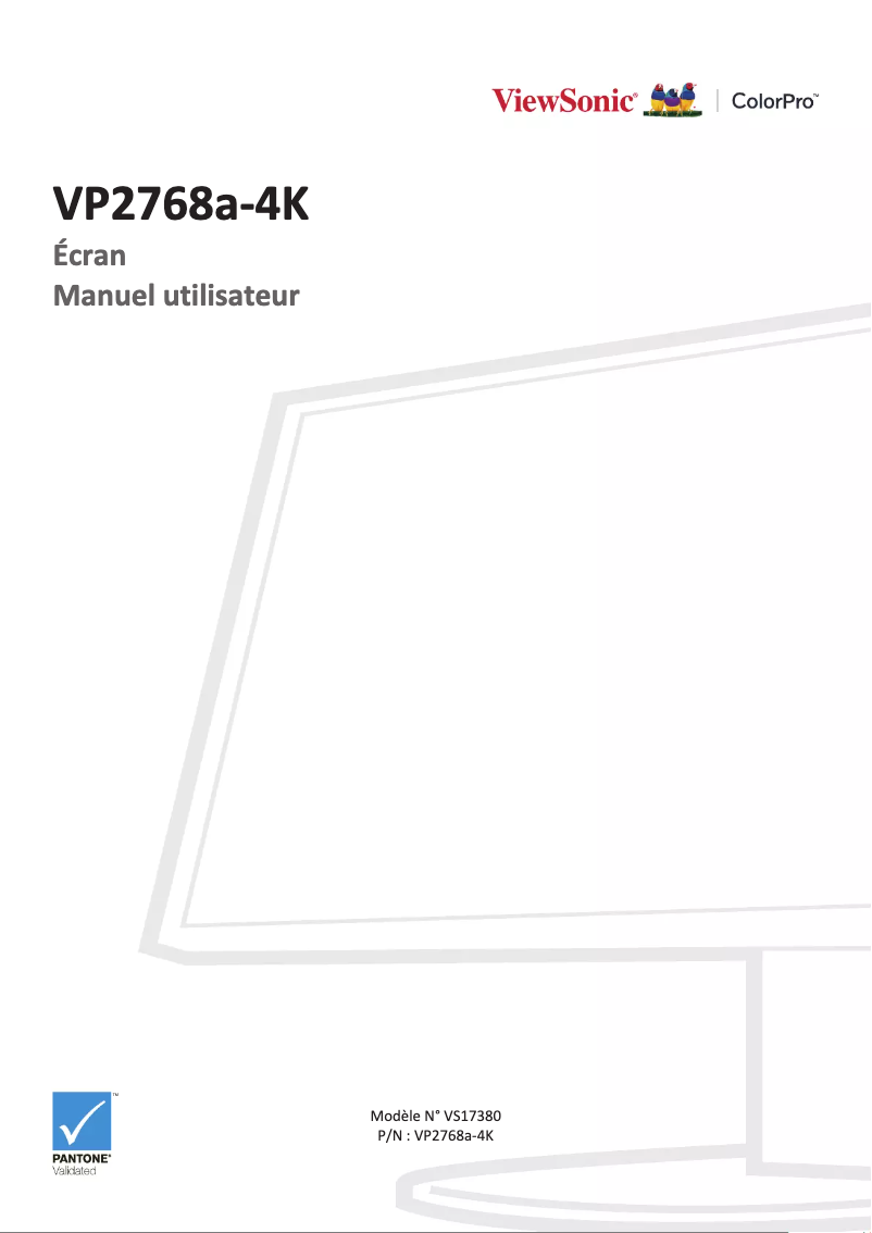 Imagen de la primera página del manual del dispositivo VP2768A-4K