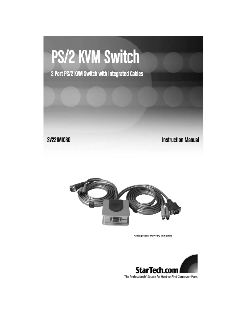 Imagen de la primera página del manual del dispositivo SV221MICRO