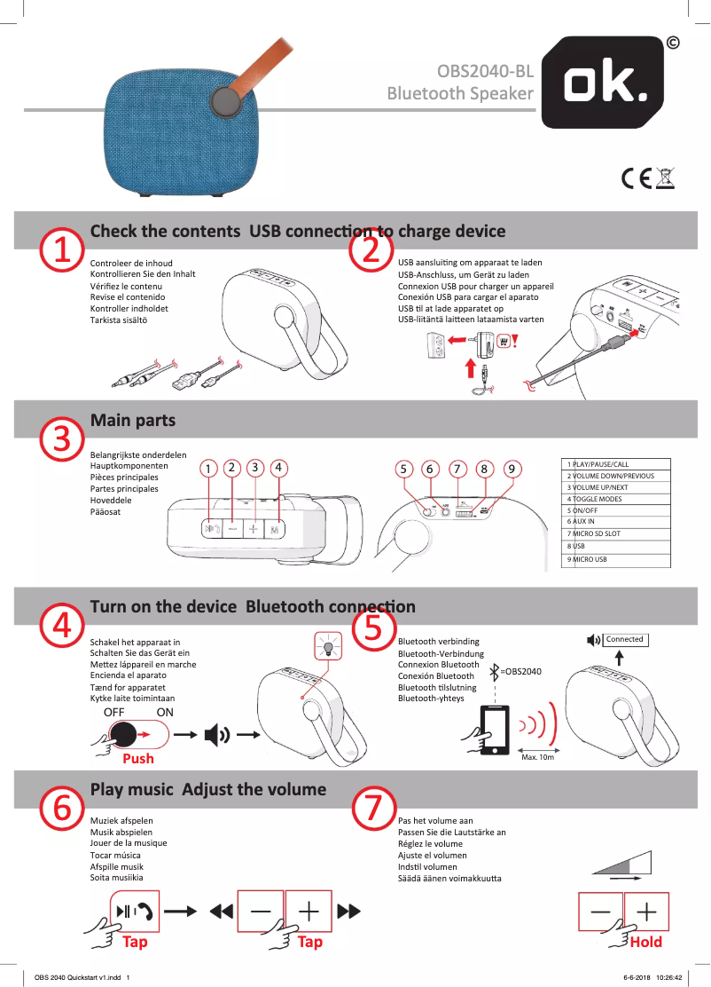 Página 1 del manual Manual de usuario OK OBS2040-BL