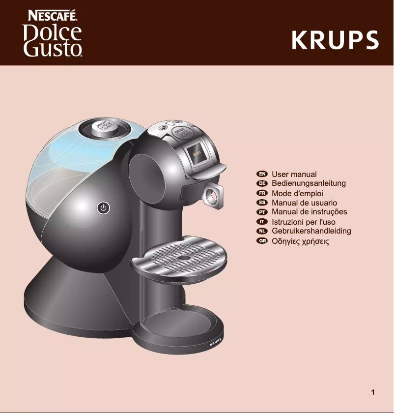 Página 1 del manual Manual de usuario Krups Nescafé Dolce Gusto Creativa+