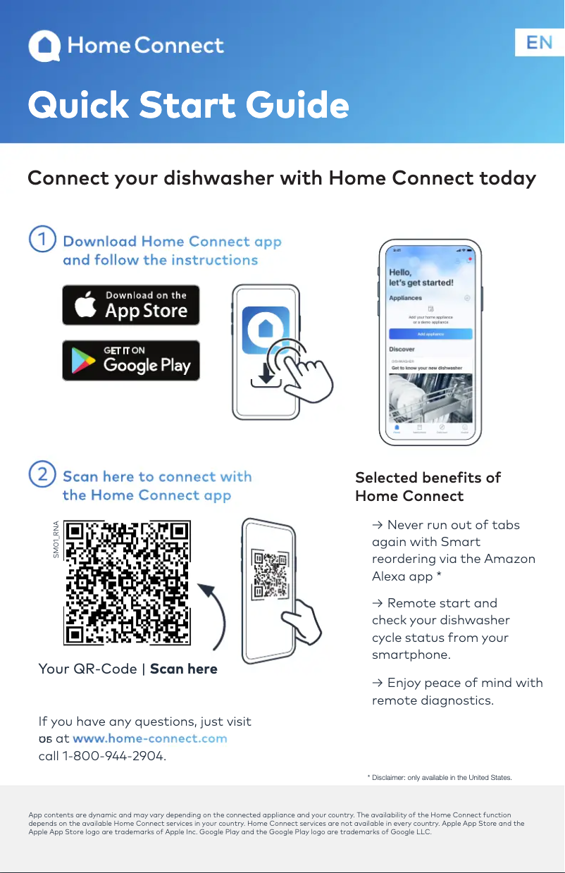 Página nº 1 - Guía de inicio rápido Bosch SHX78B75UC