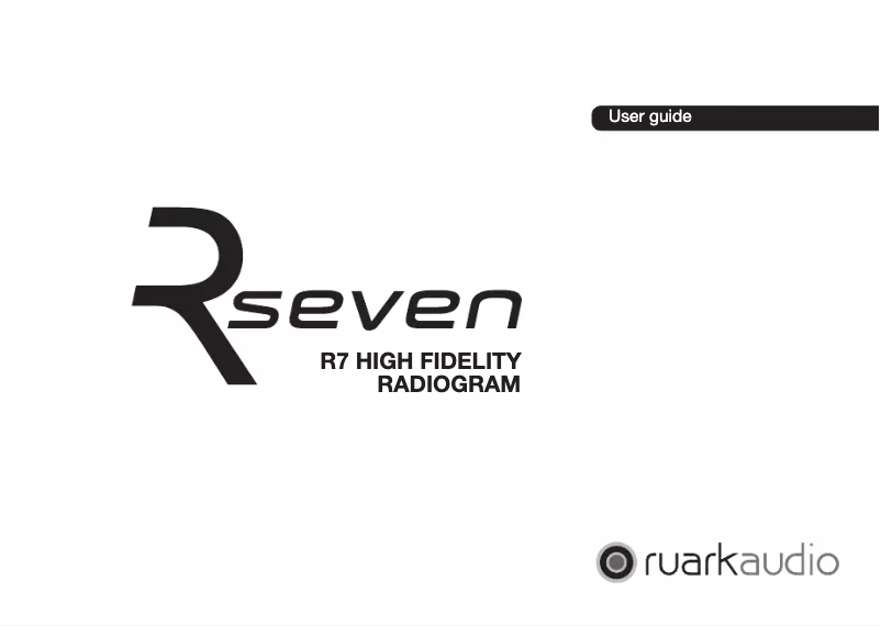 Imagen de la primera página del manual del dispositivo R7 Mk1 / Mk2