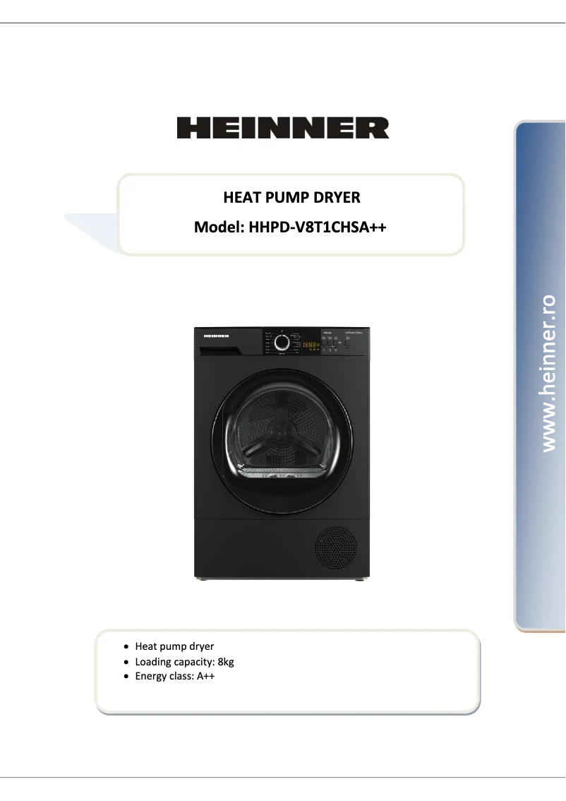 Página 1 del manual Manual de usuario Heinner HHPD-V8T1CHSA++