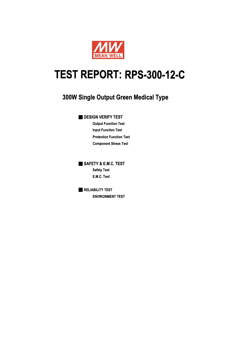 Imagen de la primera página del manual del dispositivo RPS-300-12