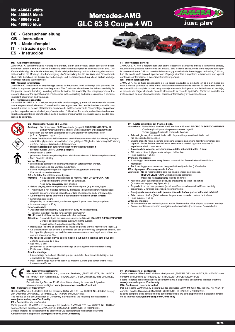 Imagen de la primera página del manual del dispositivo Mercedes-AMG GLC 63 S Coupe 4 WD