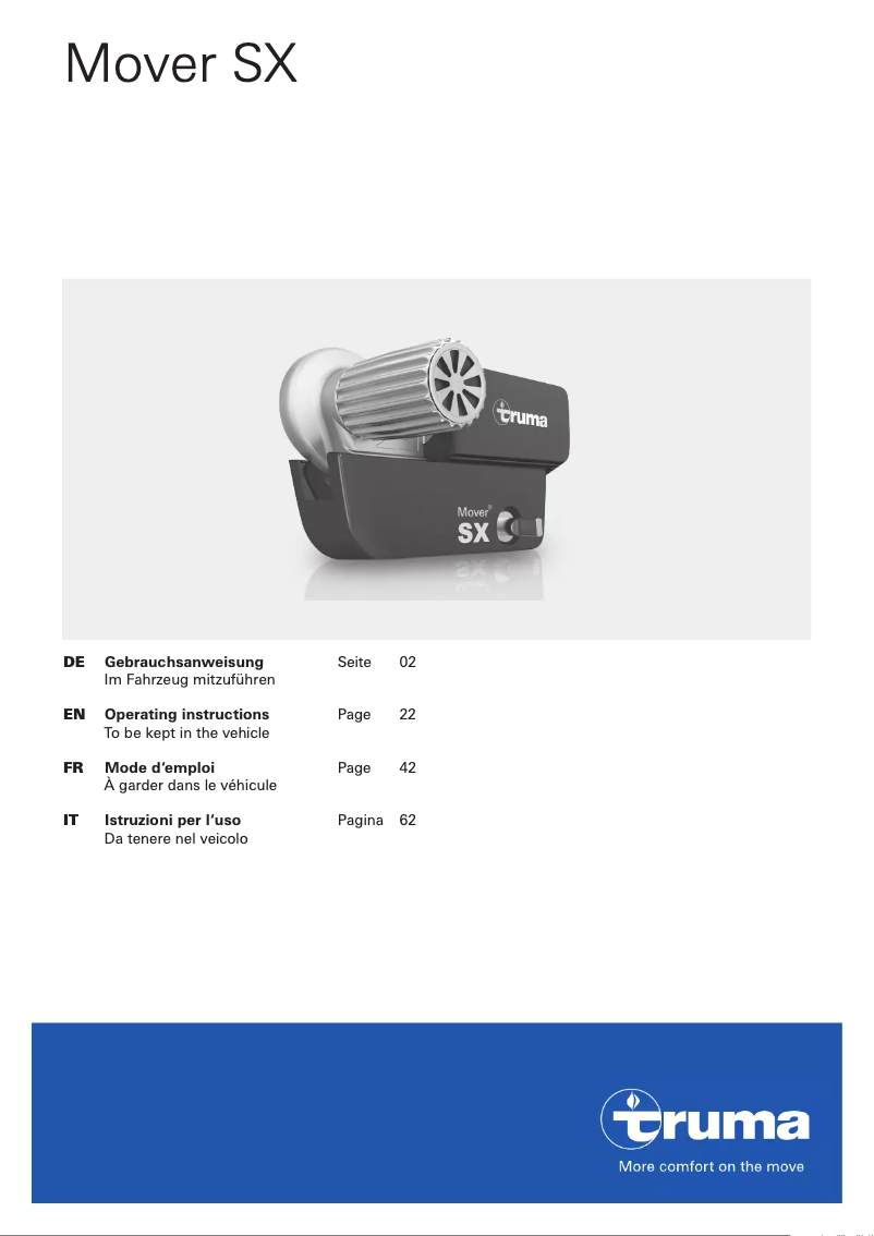 Imagen de la primera página del manual del dispositivo Mover SX