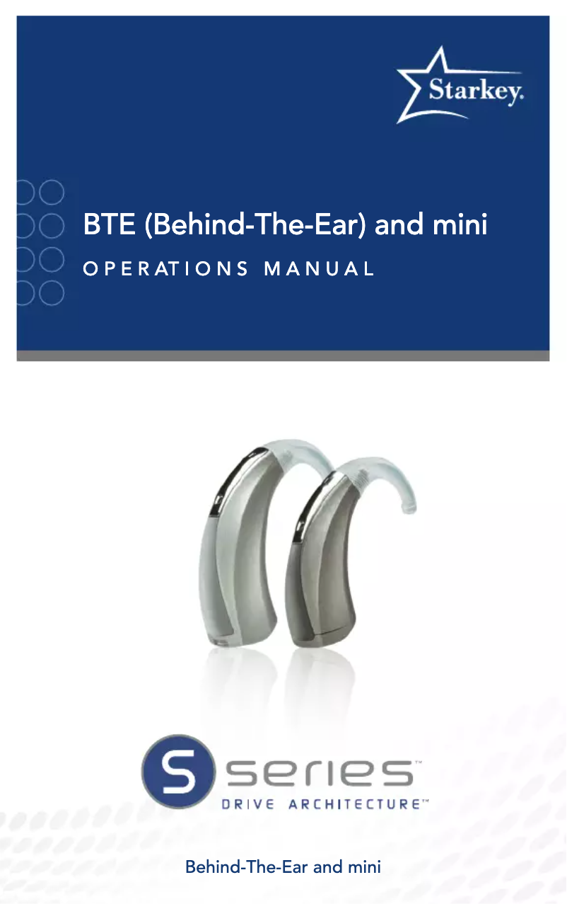 Imagen de la primera página del manual del dispositivo S series BTE