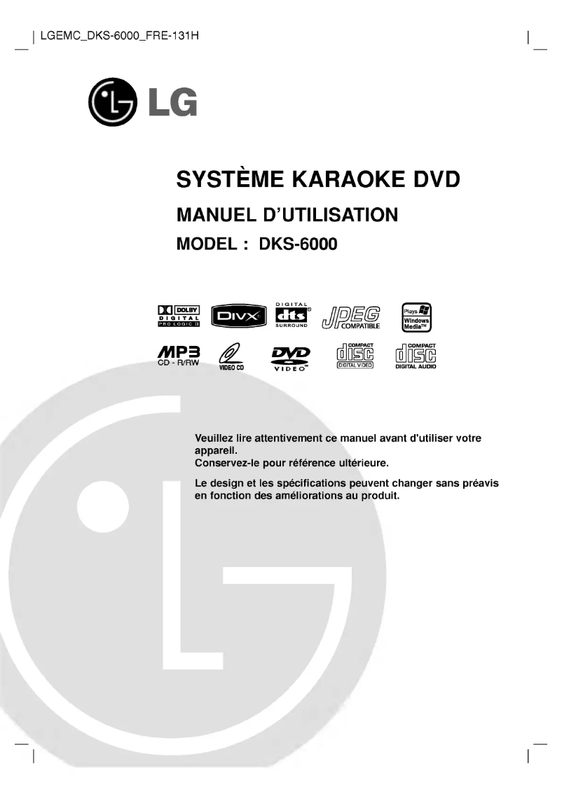 Imagen de la primera página del manual del dispositivo DKS-6000