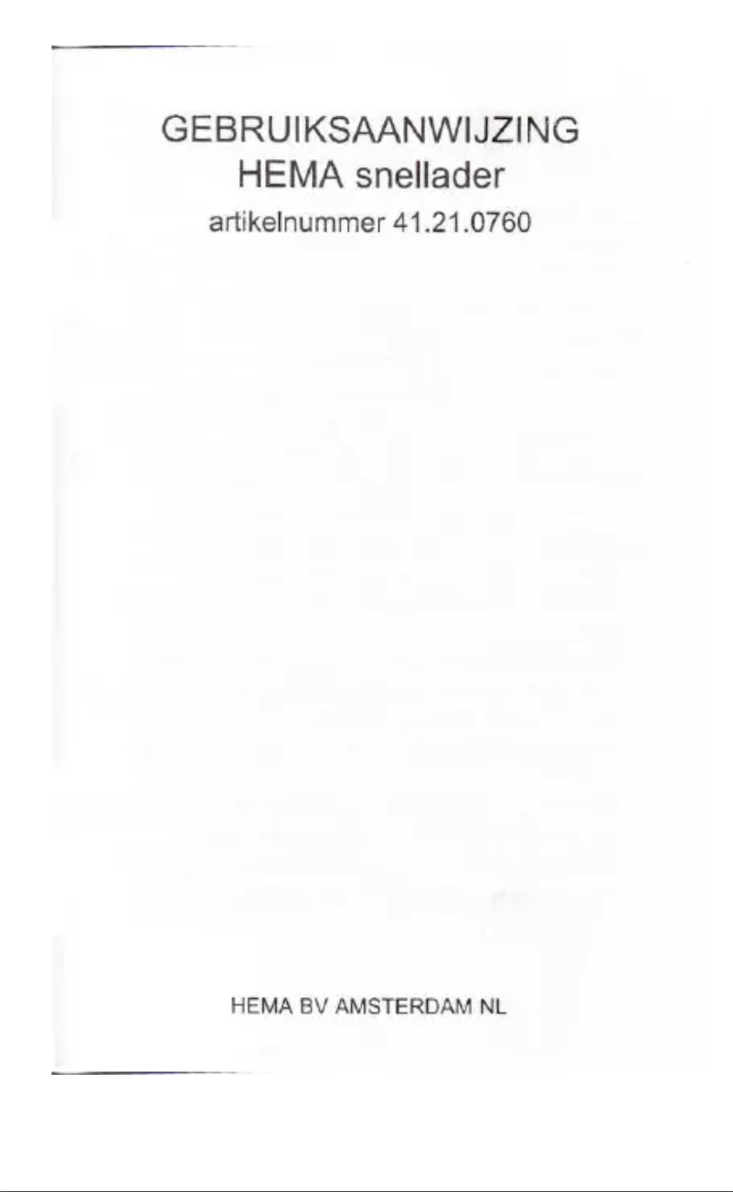 Página 1 del manual Manual de usuario Hema 41.21.0760