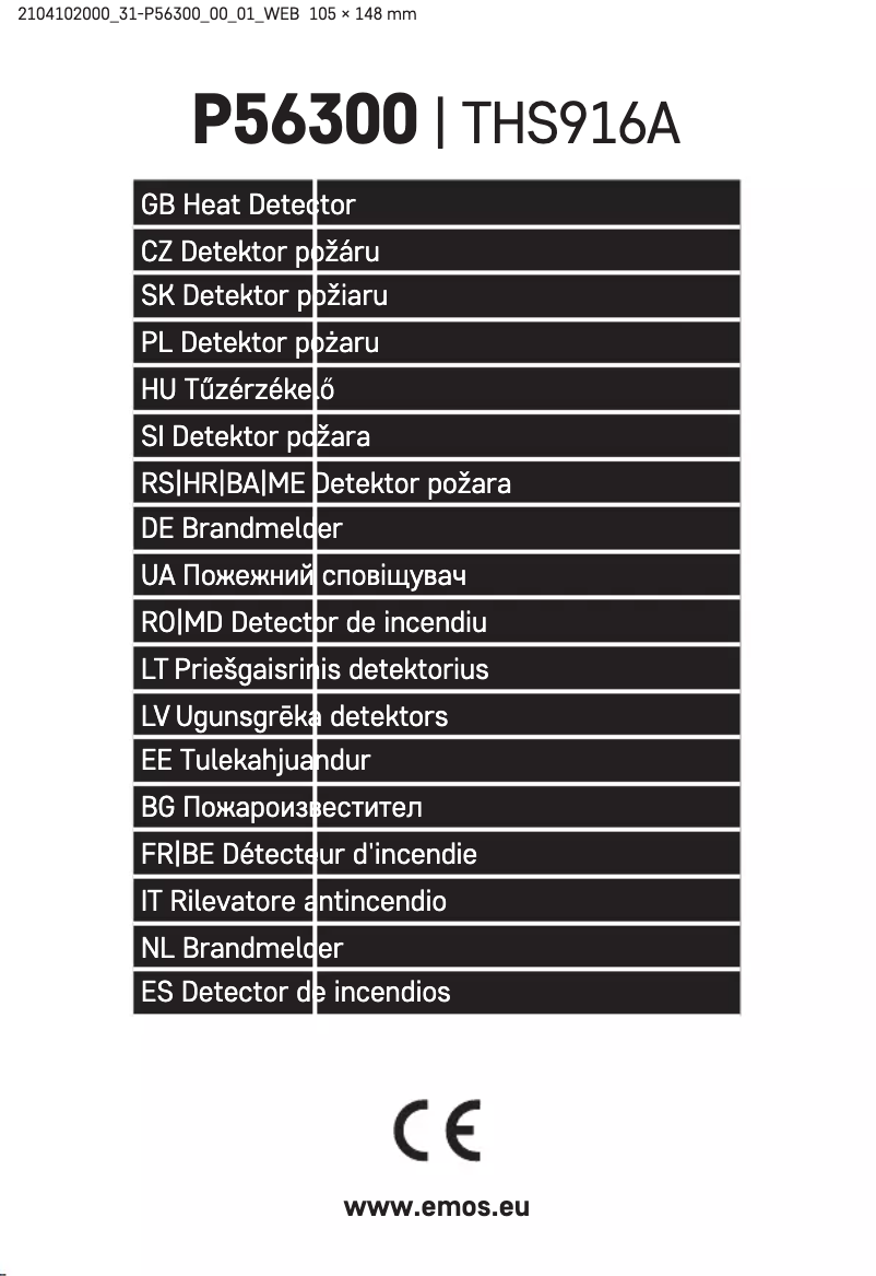 Imagen de la primera página del manual del dispositivo P56300