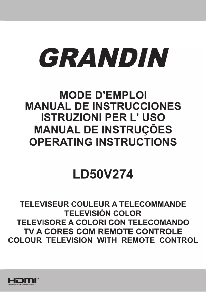Imagen de la primera página del manual del dispositivo LD50V274