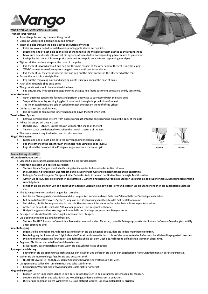 Imagen de la primera página del manual del dispositivo Iris 500