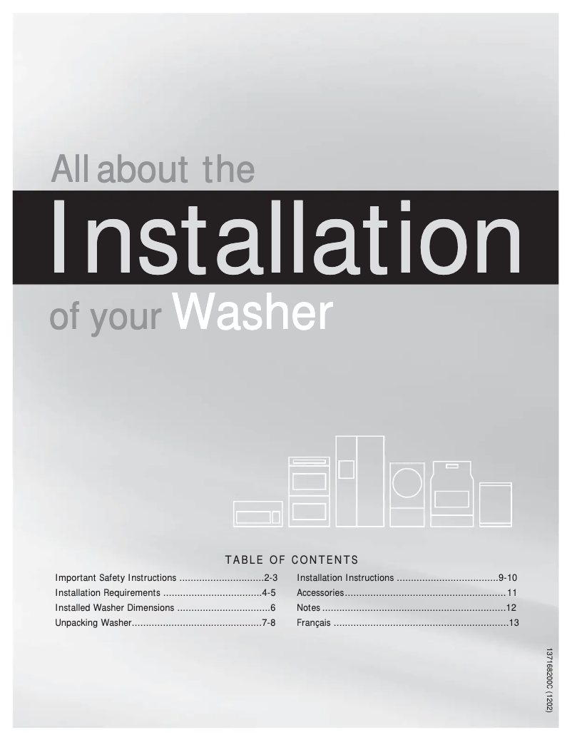 Página 1 del manual Guía de instalación Frigidaire FAFW3517KT