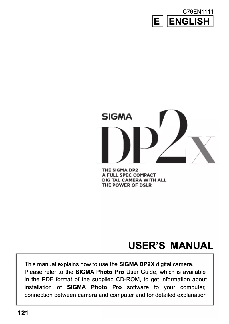 Página 1 del manual Manual de usuario Sigma DP2X