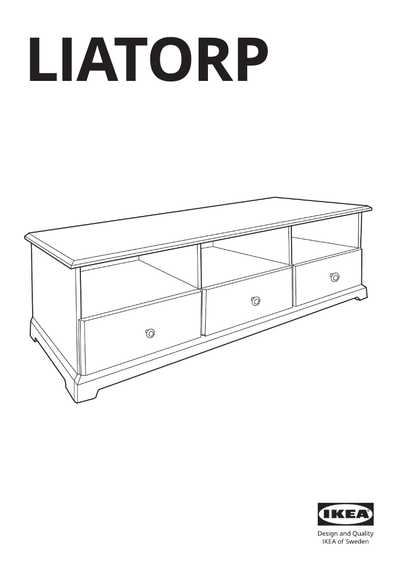 Página 1 del manual Manual de usuario Ikea LIATORP 801.166.00