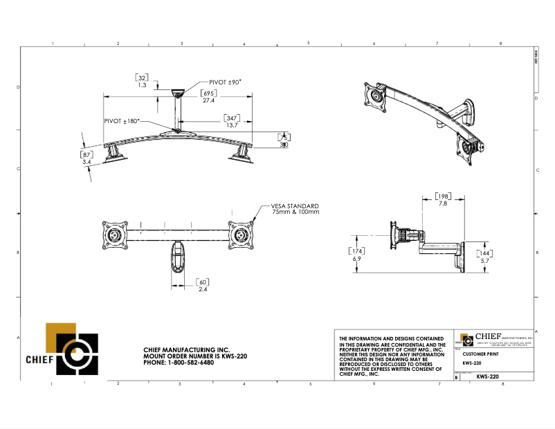 Página 1 del manual Manual de usuario Chief KWS220
