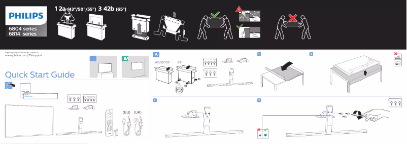 Imagen de la primera página del manual del dispositivo 55PUS6814