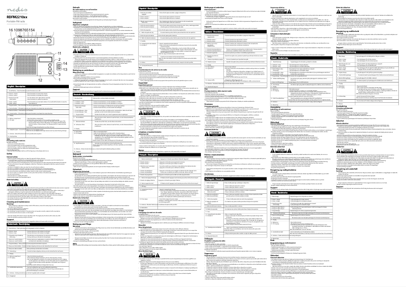 Imagen de la primera página del manual del dispositivo RDFM2210BU