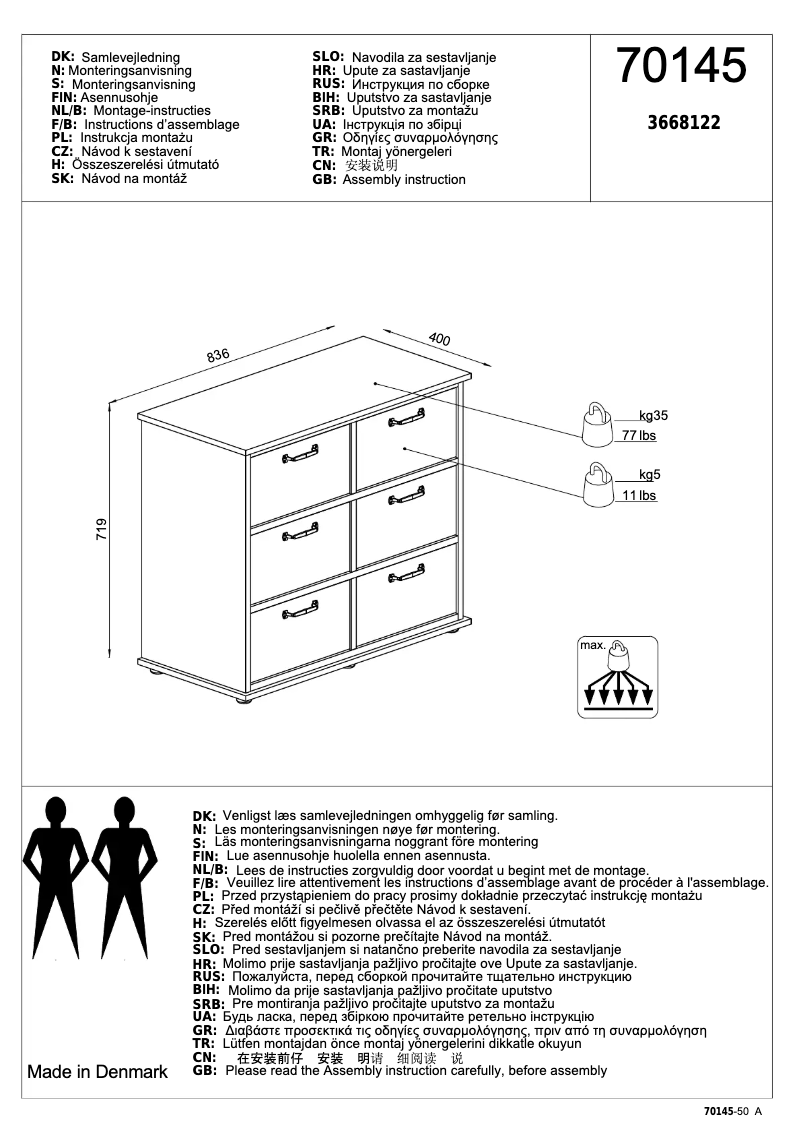Página nº 1 - Manual de usuario JYSK Ravnholt (84x72x40)