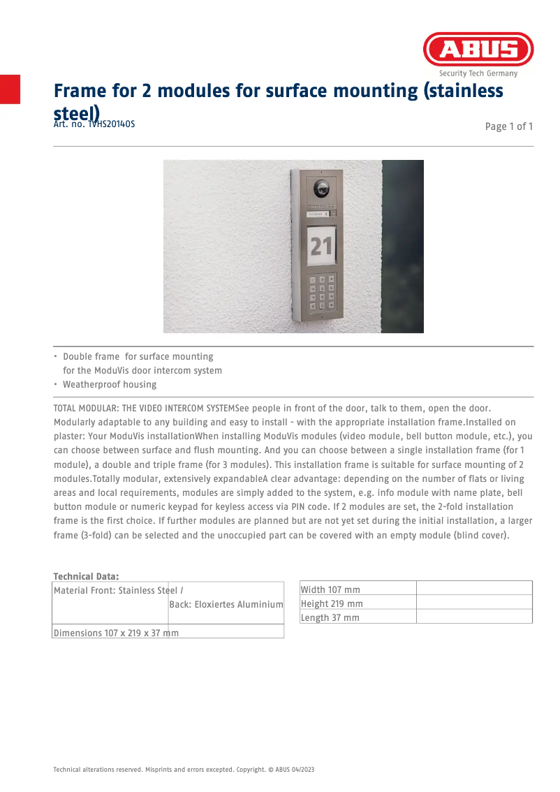 Imagen de la primera página del manual del dispositivo TVHS20140S