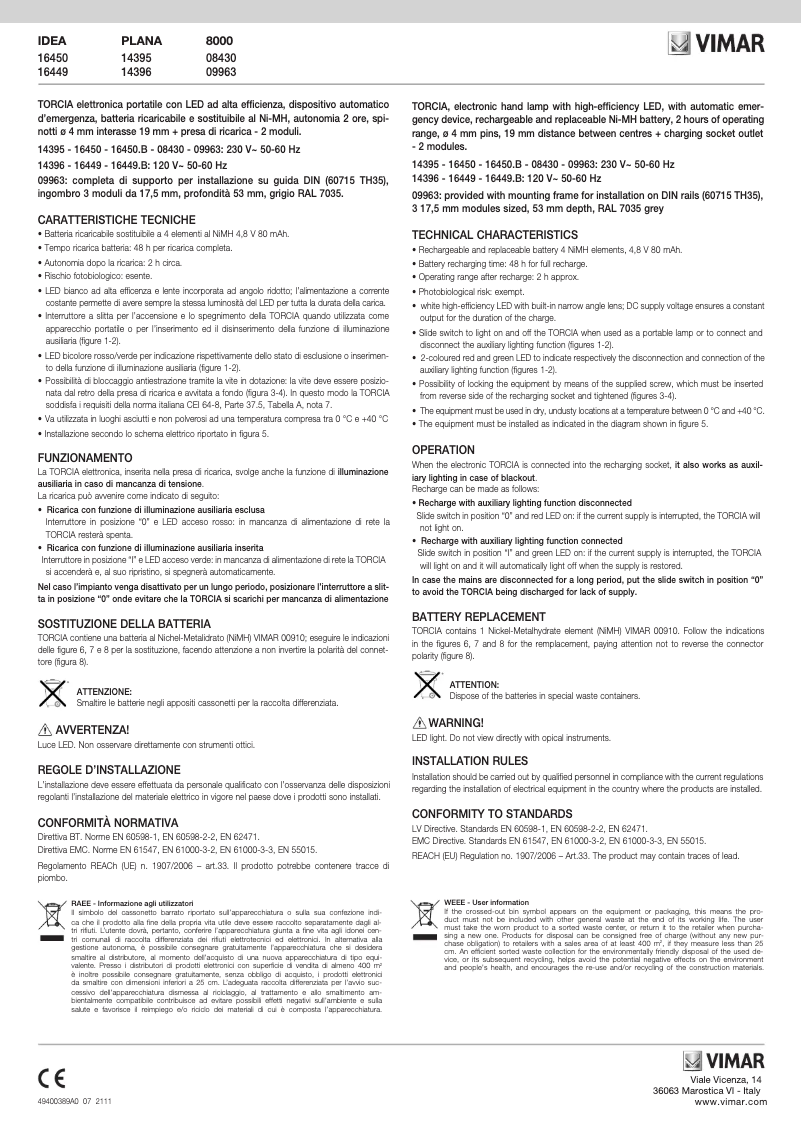 Imagen de la primera página del manual del dispositivo 14396