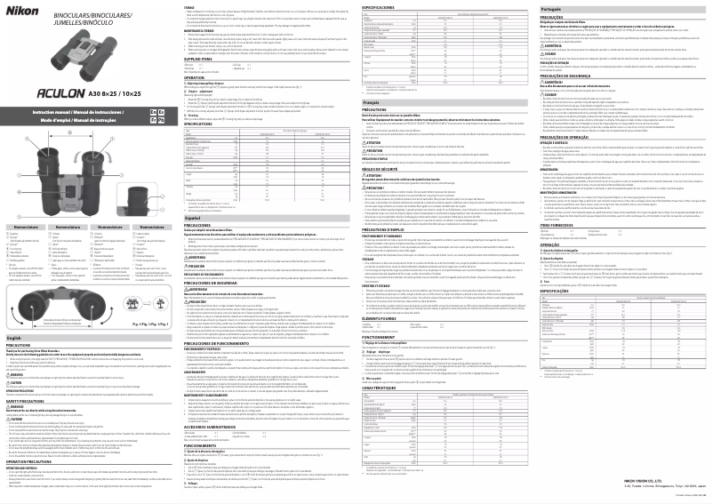 Imagen de la primera página del manual del dispositivo Aculon A30