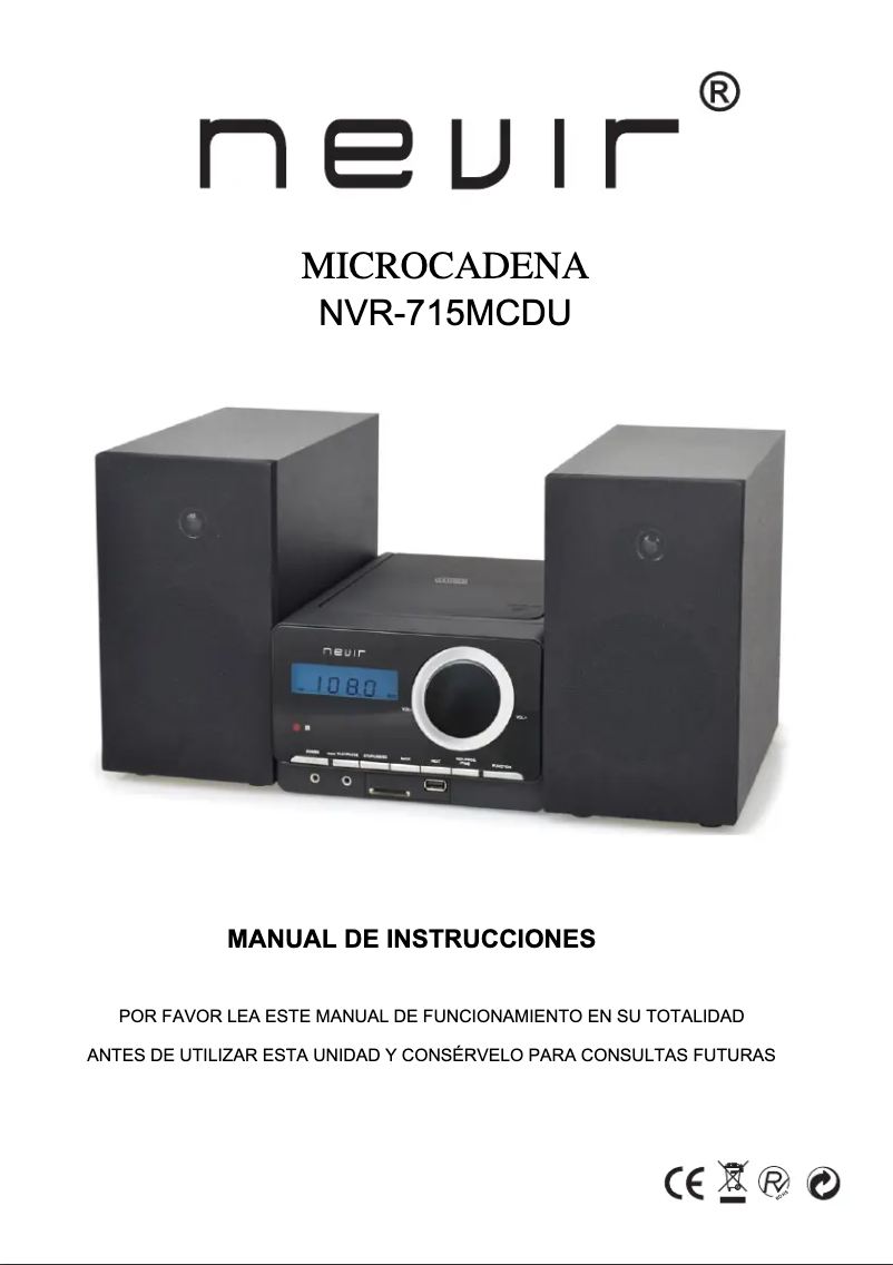 Página 1 del manual Manual de usuario Nevir NVR-715MCDU