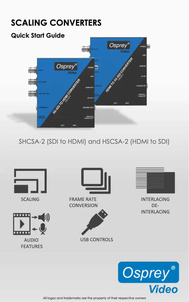 Página 1 del manual Manual de usuario Osprey HSCSA-2