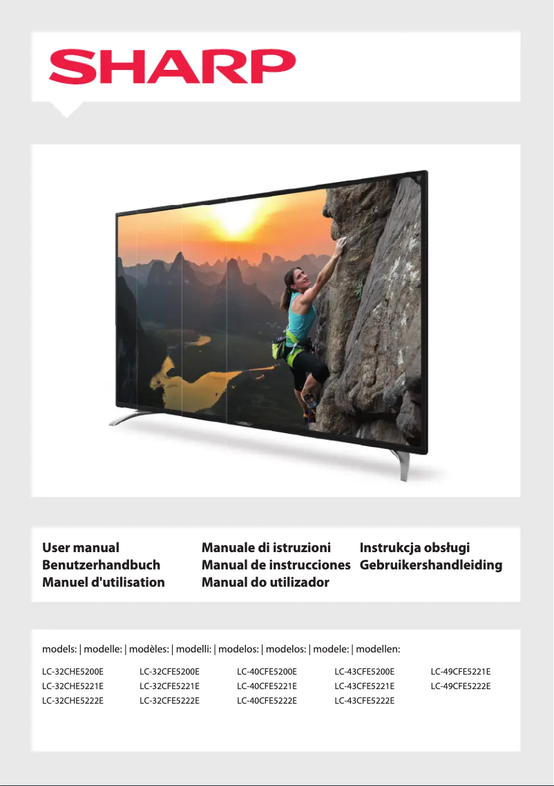 Imagen de la primera página del manual del dispositivo LC-32CFE5200E