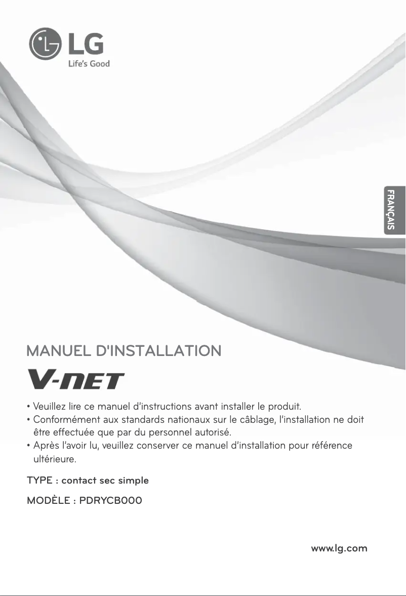 Página 1 del manual Manual de usuario LG PDRYCB000