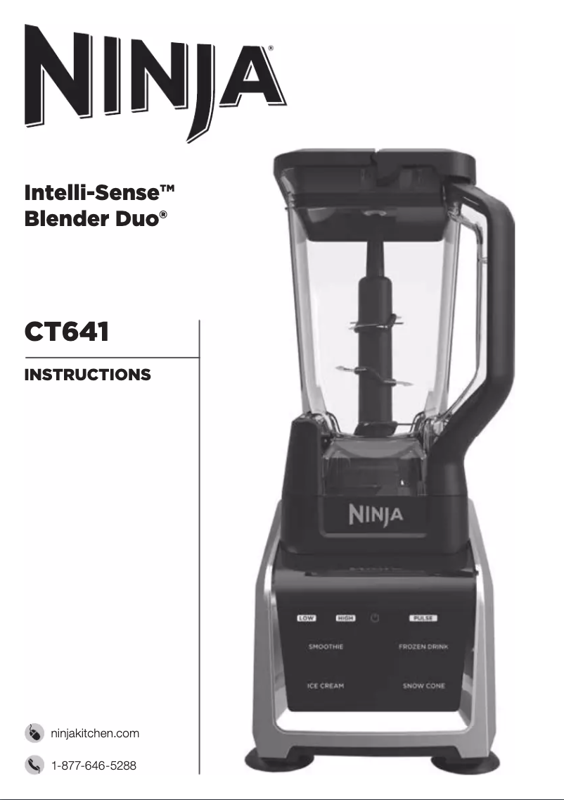 Página 1 del manual Manual de usuario Ninja Intelli-Sense CT641