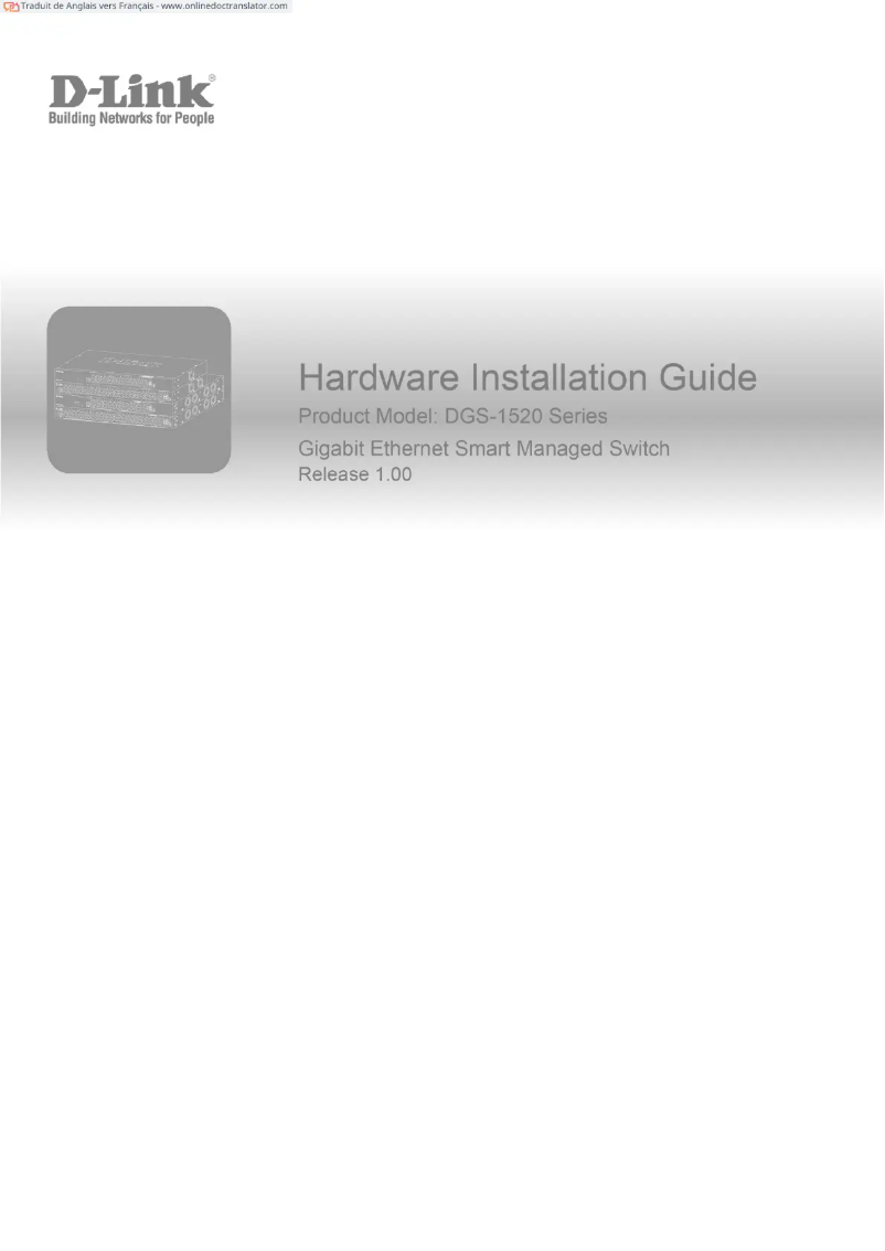 Imagen de la primera página del manual del dispositivo DGS-1520
